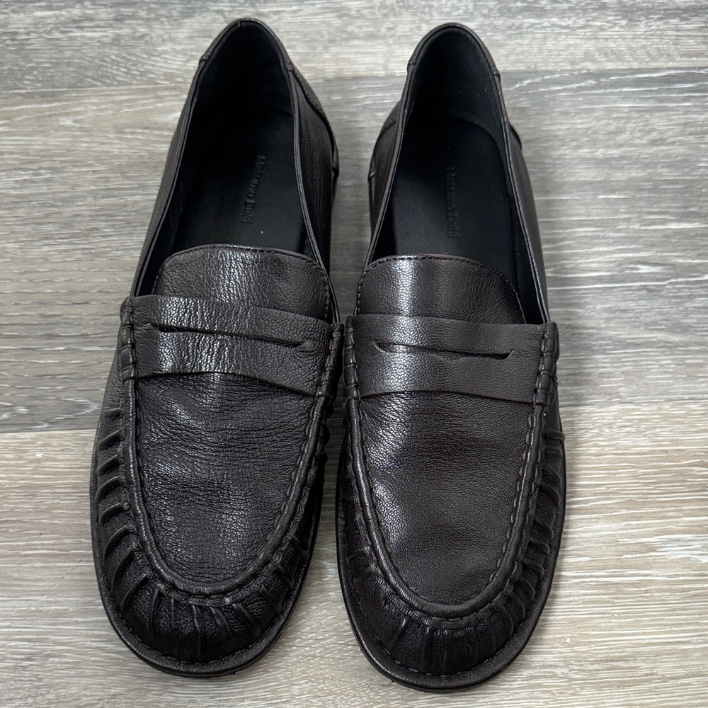 Women’s Dark Brown Leather Penny Loafers